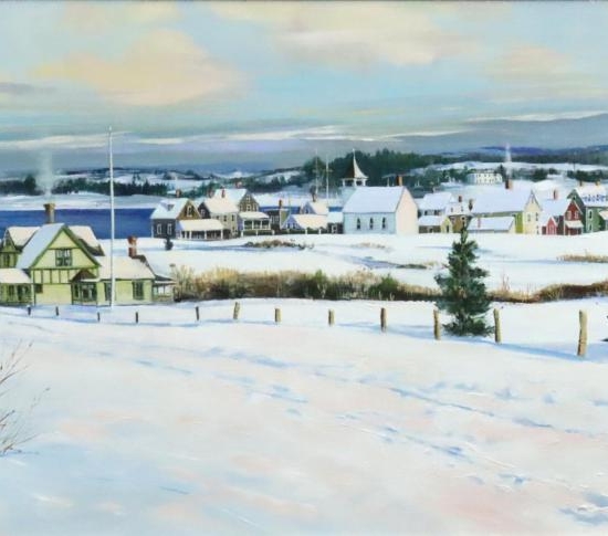 サリー・コールドウェル・フィッシャーの絵画作品　タイトルは、January' on receipt